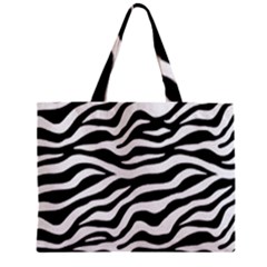 Tiger White-black 003 Jpg Zipper Mini Tote Bag by nate14shop