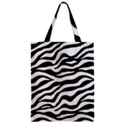 Tiger White-black 003 Jpg Zipper Classic Tote Bag