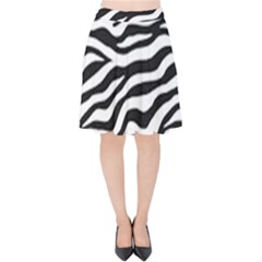 Tiger White-black 003 Jpg Velvet High Waist Skirt by nate14shop