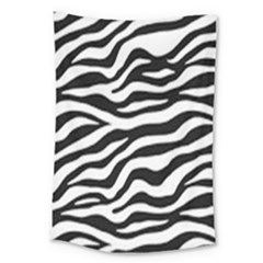 Tiger White-black 003 Jpg Large Tapestry by nate14shop