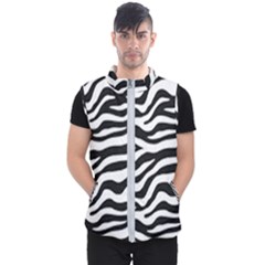 Tiger White-black 003 Jpg Men s Puffer Vest by nate14shop