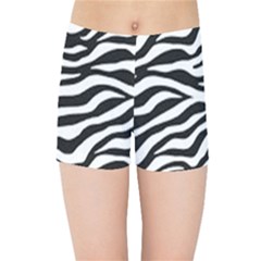 Tiger White-black 003 Jpg Kids  Sports Shorts by nate14shop