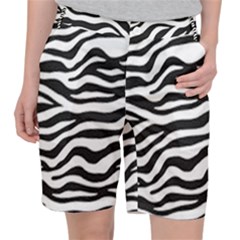 Tiger White-black 003 Jpg Pocket Shorts by nate14shop