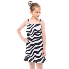 Tiger White-black 003 Jpg Kids  Overall Dress by nate14shop