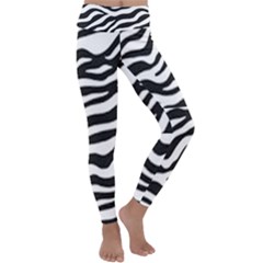 Tiger White-black 003 Jpg Kids  Lightweight Velour Classic Yoga Leggings by nate14shop