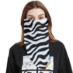 Tiger White-black 003 Jpg Face Covering Bandana (triangle) by nate14shop