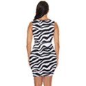 Tiger White-black 003 Jpg Draped Bodycon Dress View4