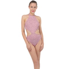 Flora Halter Side Cut Swimsuit by nate14shop