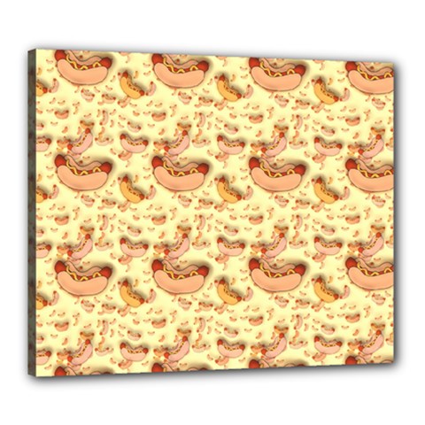 Hot-dog-pizza Canvas 24  X 20  (stretched)