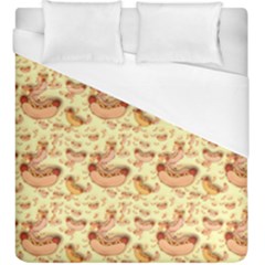 Hot-dog-pizza Duvet Cover (king Size) by nate14shop