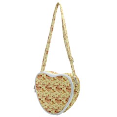 Hot-dog-pizza Heart Shoulder Bag by nate14shop