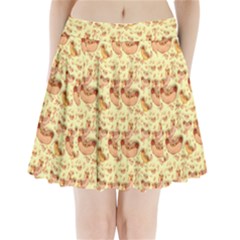 Hot-dog-pizza Pleated Mini Skirt by nate14shop