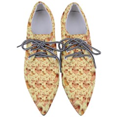 Hot-dog-pizza Pointed Oxford Shoes