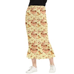 Hot-dog-pizza Maxi Fishtail Chiffon Skirt by nate14shop