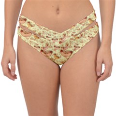 Hot-dog-pizza Double Strap Halter Bikini Bottom by nate14shop