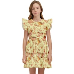 Hot-dog-pizza Kids  Winged Sleeve Dress by nate14shop