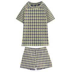 Houndstooth Kids  Swim Tee And Shorts Set by nate14shop