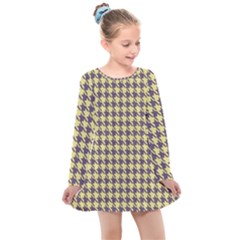 Houndstooth Kids  Long Sleeve Dress