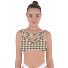 Houndstooth Bandaged Up Bikini Top