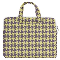 Houndstooth Macbook Pro13  Double Pocket Laptop Bag by nate14shop