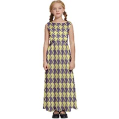 Houndstooth Kids  Satin Sleeveless Maxi Dress