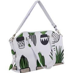 Succulents Canvas Crossbody Bag by nate14shop