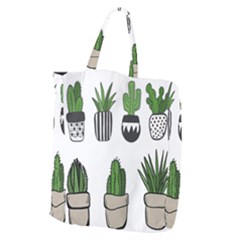 Succulents Giant Grocery Tote by nate14shop