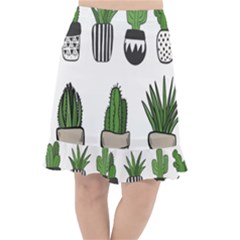 Succulents Fishtail Chiffon Skirt by nate14shop