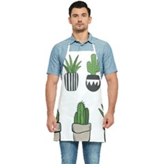 Succulents Kitchen Apron by nate14shop