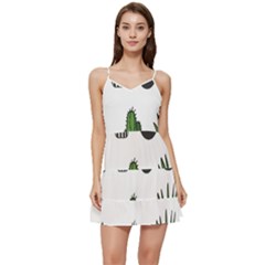 Succulents Short Frill Dress