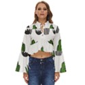 Succulents Boho Long Bell Sleeve Top View1