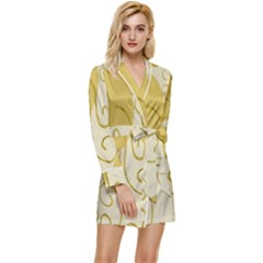 Sun Long Sleeve Satin Robe by nate14shop