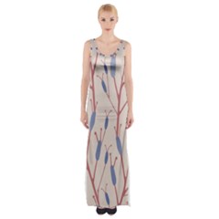 Abstract-006 Thigh Split Maxi Dress by nate14shop