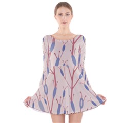 Abstract-006 Long Sleeve Velvet Skater Dress