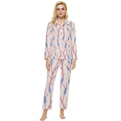 Abstract-006 Womens  Long Sleeve Velvet Pocket Pajamas Set by nate14shop