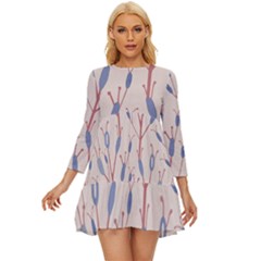 Abstract-006 Long Sleeve Babydoll Dress