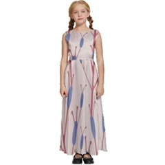 Abstract-006 Kids  Satin Sleeveless Maxi Dress