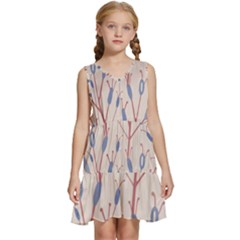 Abstract-006 Kids  Sleeveless Tiered Mini Dress