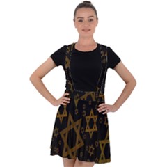 Star-of-david Velvet Suspender Skater Skirt by nate14shop