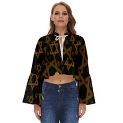 Star-of-david Boho Long Bell Sleeve Top