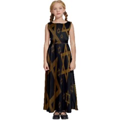 Star-of-david Kids  Satin Sleeveless Maxi Dress