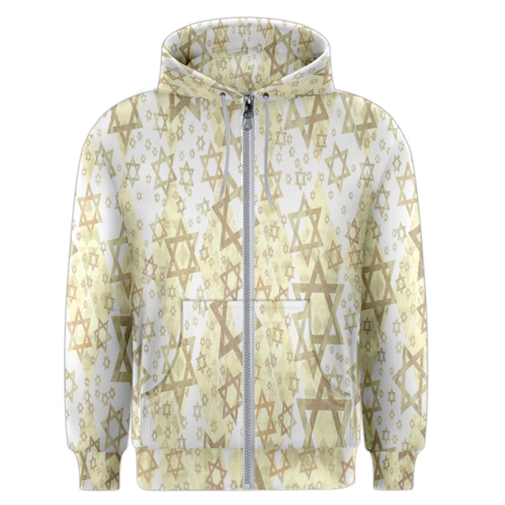 Star-of-david-001 Men s Zipper Hoodie