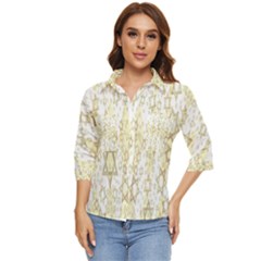 Star-of-david-001 Women s Quarter Sleeve Pocket Shirt