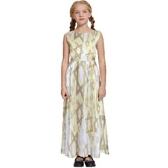 Star-of-david-001 Kids  Satin Sleeveless Maxi Dress