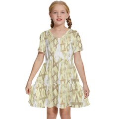 Star-of-david-001 Kids  Short Sleeve Tiered Mini Dress