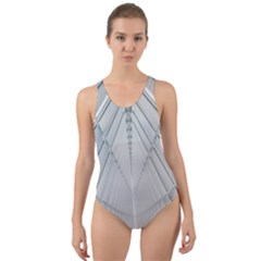 Architecture Building Cut-out Back One Piece Swimsuit by artworkshop