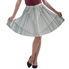 Architecture Building A-line Skater Skirt by artworkshop