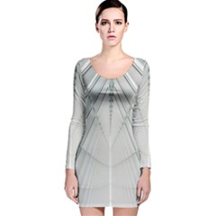 Architecture Building Long Sleeve Velvet Bodycon Dress by artworkshop