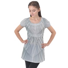 Architecture Building Puff Sleeve Tunic Top by artworkshop