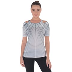 Architecture Building Shoulder Cut Out Short Sleeve Top by artworkshop